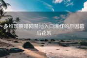 多维观察暗网禁地入口爆红的原因幕后花絮