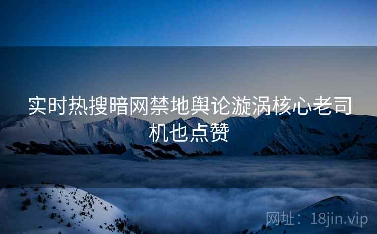 实时热搜暗网禁地舆论漩涡核心老司机也点赞