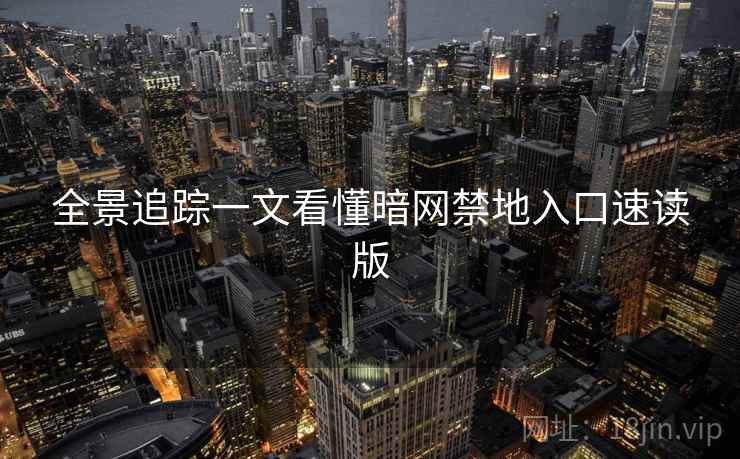 全景追踪一文看懂暗网禁地入口速读版