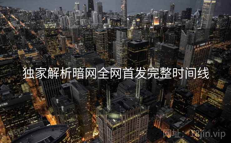 独家解析暗网全网首发完整时间线