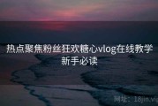 热点聚焦粉丝狂欢糖心vlog在线教学新手必读