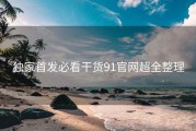 独家首发必看干货91官网超全整理