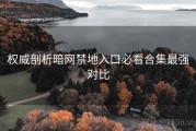 权威剖析暗网禁地入口必看合集最强对比