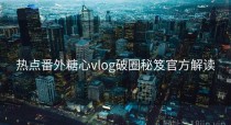 热点番外糖心vlog破圈秘笈官方解读